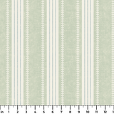 Beaufort Trio Stripe, Pale Green, Medium 12 inch wide repeat Fabric
