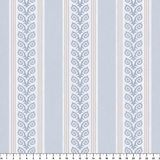 Fiddlehead Stripe, Blue and Brown, 24 inch wide repeat Fabric