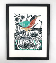 Load image into Gallery viewer, Green Heron, 12x16 Block Print
