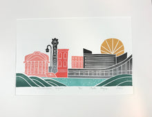 Load image into Gallery viewer, Charlottesville, Virginia- Limited Edition Block print- Full color with 18x24 mat
