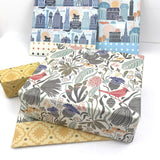 Eco Giftwrap, Peck and Plume,  Set of 3 sheets, 21.5x34 inches each.